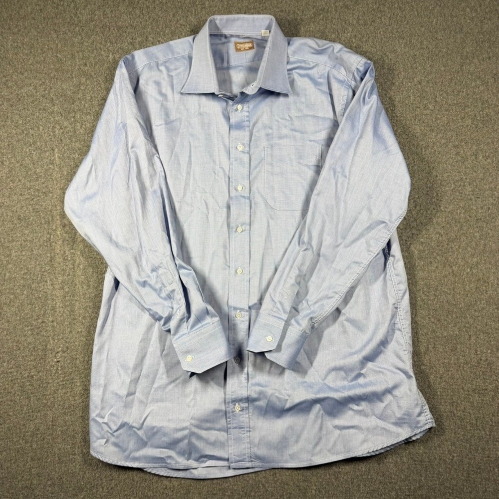 Gitman Bros Mens 17.5 36 Blue Oxford Button Down Shirt Made in USA